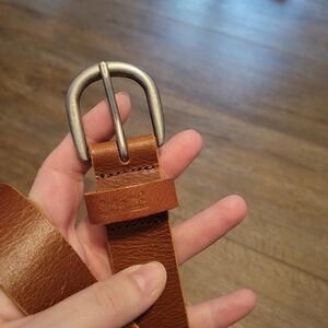 Levi's Brown Leather Belt with Silver Buckle